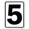 Signmission Sign with Number 5 Heavy-Gauge Aluminum Rust Proof Parking Sign A-1824-22894 - alternate 1